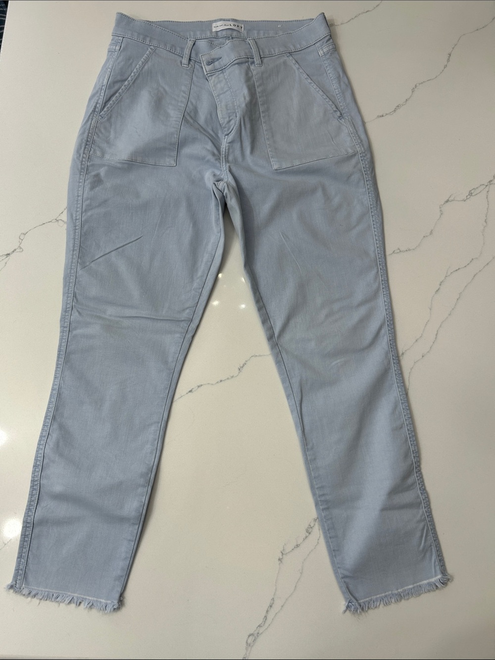 LOFT Light Blue Cropped Ankle Jeans